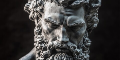 Fototapeta premium a statue portrait of Poseidon
