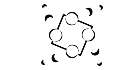 Obraz premium Square and rectangular abstract logo, illustration and vector art.