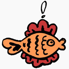 Fish drawing for a Christmas tree