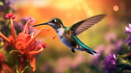 Fototapeta premium Hummingbird in Flight