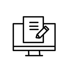 Fototapeta premium Online business line icon