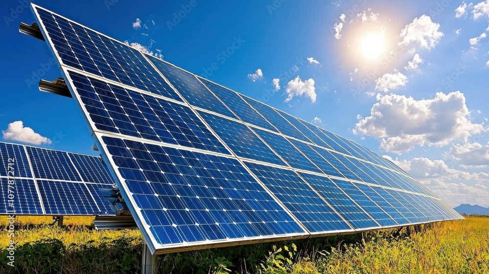 Poster assessing the impact of climate change on solar panel efficiency in open areas strategies for sustai