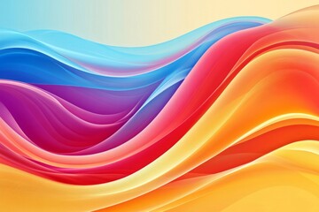 Fototapeta premium Abstract Colorful Wavy Lines Background