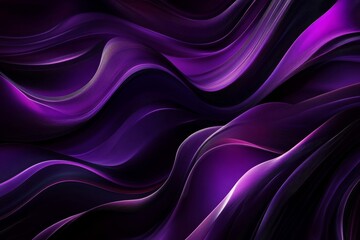 Abstract Purple and Black Wavy Lines Background