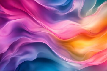 Obraz premium Abstract Swirling Gradient of Pink, Blue, and Yellow Hues