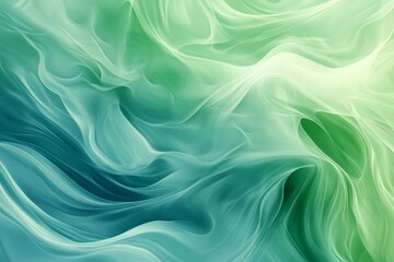 Obraz premium Abstract Green and Blue Swirling Fabric Texture