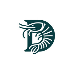 Shrimp Letter D Logo