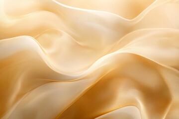 Obraz premium Abstract Golden Fabric Draped in Soft Waves