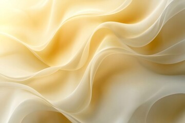 Obraz premium Abstract Wavy Pattern in Warm Yellow and White Tones
