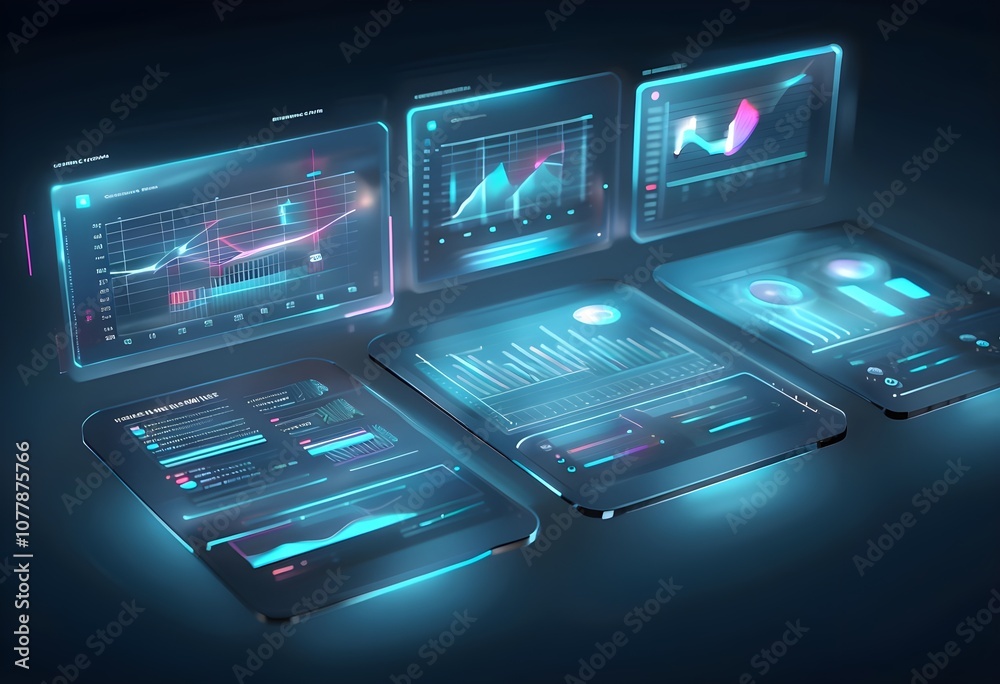 Leinwandbilder digital documents created using future world technology. automated invoice and receipt management co