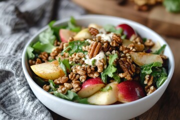 Apple and Pecan Salad with Creamy Dressing