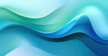Obraz premium 3D abstract fluid shapes background, with a blue and green gradient color. vector design, flat design, organic shape background, light colors, minimalistic