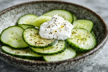 Cucumber and Yogurt Salad with Black Pepper