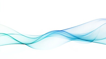 Abstract flowing lines in blue tones on a white background, evoking a sense of calm.