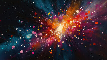 Fototapeta premium Festive fireworks display in the night sky