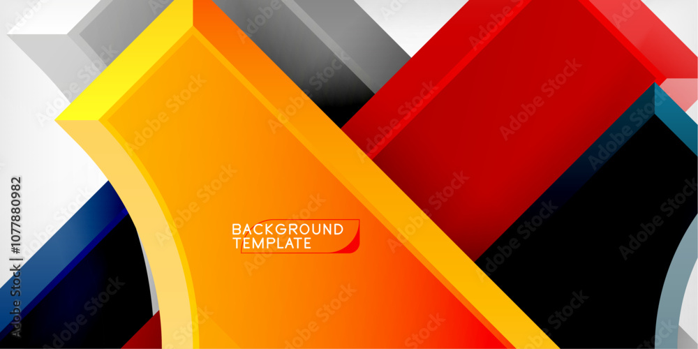 Aufkleber Geometric design abstract background - circles and triangles