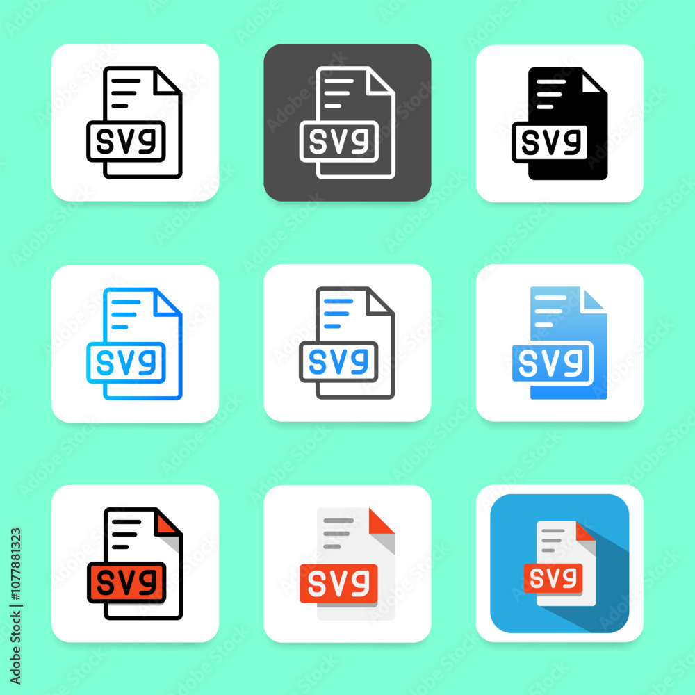 Poster set svg file type icon. can be used for website, ui and mobile app interfaces.