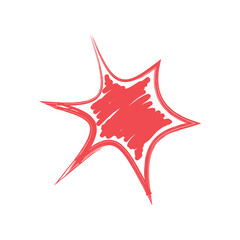 comic burst shape brush stroke