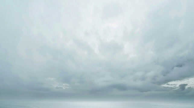 A quiet, overcast day with soft gray clouds covering the sky, the scene calm and peaceful despite the gloomy weather