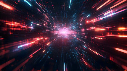 Fototapeta premium Abstract Background with Glowing Lines and Bright Lights