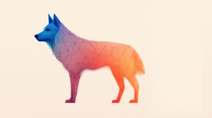 Geometric fox mascot design, vibrant colors, modern aesthetics, playful yet professional, ideal for brand identity and engagement.