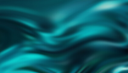 Abstract turquoise fluid shape background flowing in a seamless loop