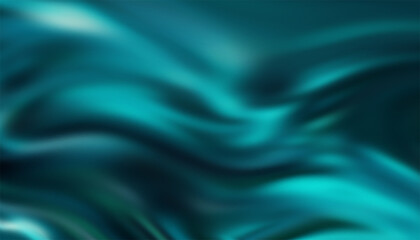 Abstract turquoise fluid shape background flowing in a seamless loop