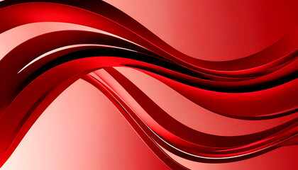 Bright red abstract background adorned with gentle, flowing waves, suitable for various creative design projects.