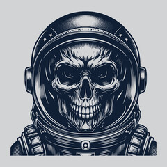 scary alien with astronaut helmet