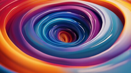 Fototapeta premium Abstract colorful swirl with vibrant colors and 3D depth.