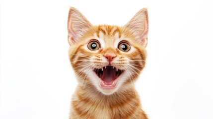 Obraz premium Playful Orange Kitten with Big Eyes