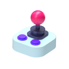 Joystick, 3D icon, video games, game control, gamer, entertainment, technology, console, gamer culture, game design, digital resource, gaming content, controller, digital leisure, video game industry © Yhon