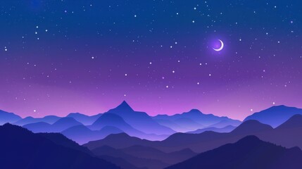 Night Sky Mountainscape