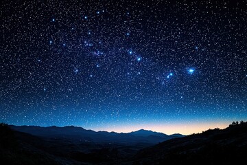 Explore the dreamy night sky with a beautiful watercolor texture in navy hues