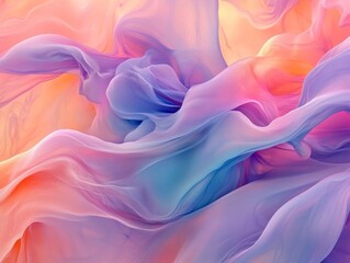 Fototapeta premium Abstract Swirling Colors of Pink, Blue, and Yellow