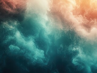 Fototapeta premium Create a serene atmosphere with gentle pastel watercolor wash of pink blue and green tones