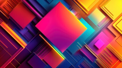 Abstract Colorful Geometric Shapes