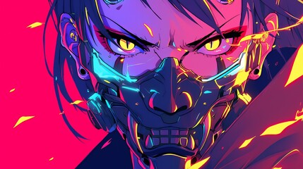 Cyberpunk Samurai Warrior