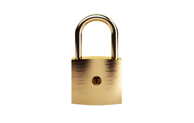 Naklejka premium Padlock and key isolated on white background