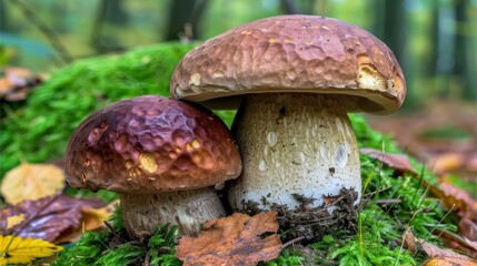 Mushroom on a reserved background, magnificent mushroom texture. Background quiet, mushroom intense.