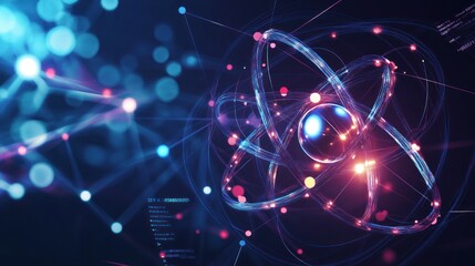 Obraz premium Atomic Structure: A Visualization of Science