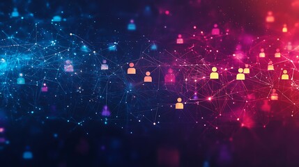 Abstract social network background with interconnection