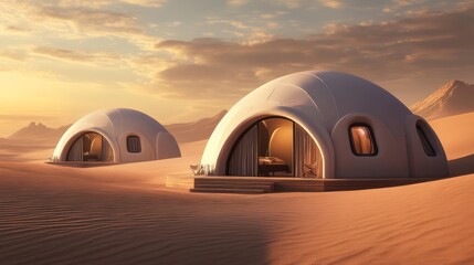 Dome-shaped Homes in the Desert