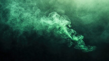 Obraz premium Abstract Green Smoke