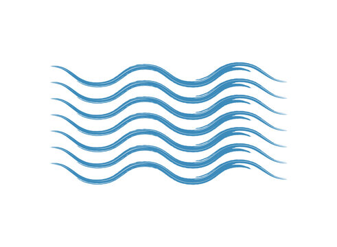 waves brush stroke geometric shape