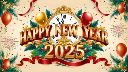 Fototapeta premium Happy new year background