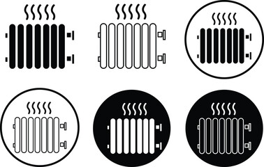 Car Radiator glyph circle Icon set, line icons style, simple element from car parts concepts. car radiator editable logo sign symbol design on transparent background. can be use for web and mobile
