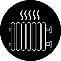 Car Radiator glyph circle Icon, line icons style, simple element from car parts concepts. car radiator editable logo sign symbol design on transparent background. can be use for web and mobile
