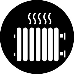 Car Radiator glyph circle Icon, line icons style, simple element from car parts concepts. car radiator editable logo sign symbol design on transparent background. can be use for web and mobile