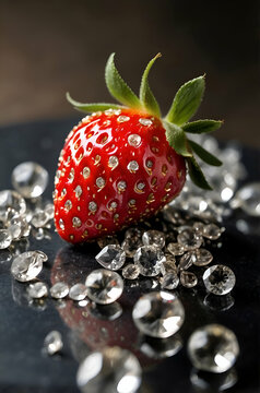 close up of a strawberry